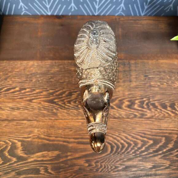 Vintage Solid Cast Metal Camel Figurine Copper Bromze Finish Camel Sculpture - Picture 8 of 17